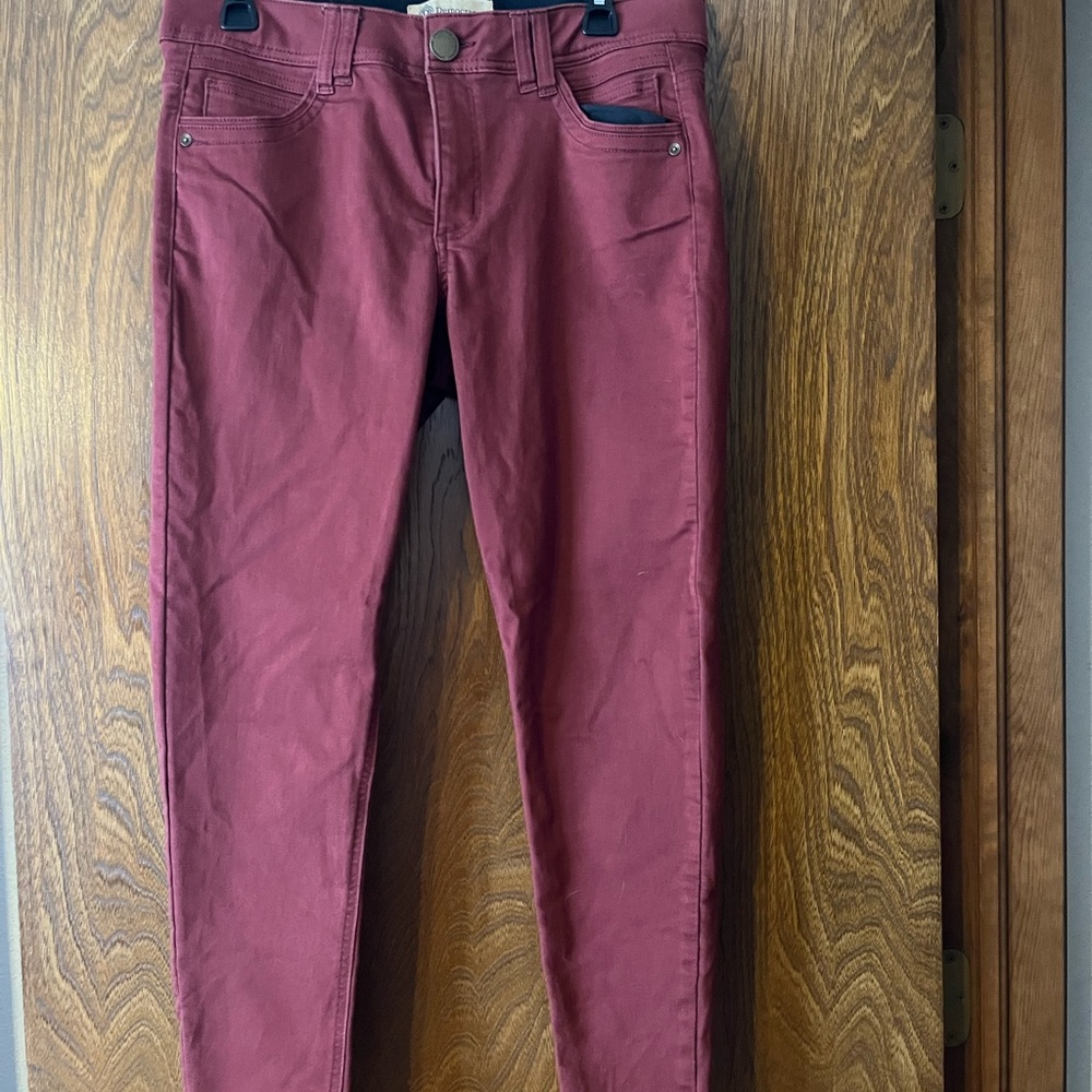 Democracy Women's Dark Red Skinny Jeans